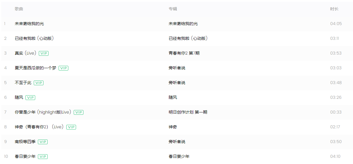 卓依娜姆的歌曲